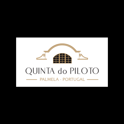 Logótipo 'QUINTA do PILOTO' com 'PALMELA - PORTUGAL' em fundo branco