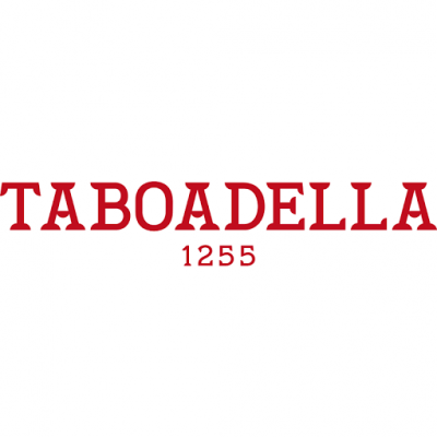Logótipo TaboaDella 1255 em vermelho sobre fundo branco