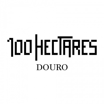 Logotipo 100 HECTARES DOURO em preto sobre fundo branco