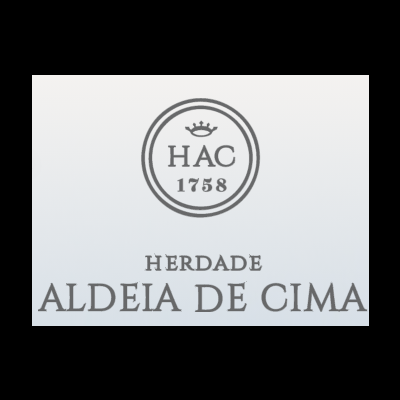 Logótipo com selo HAC 1758 e texto HERDADE ALDEIA DE CIMA