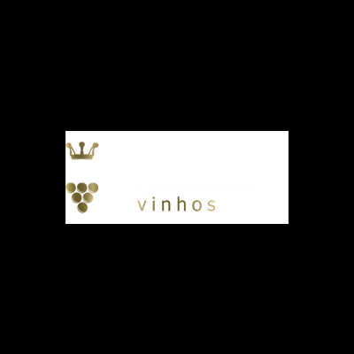 Logotipo preto com letras e elementos dourados e brancos