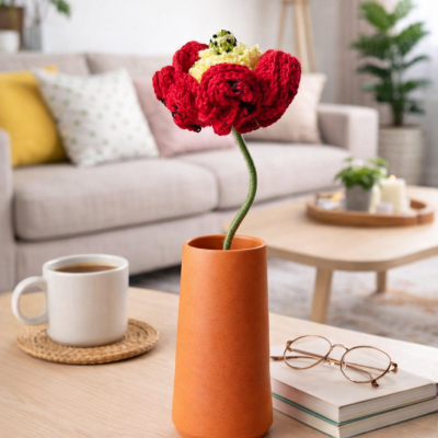 Flor&#x20;de&#x20;Crochet&#x20;&quot;Luzia&quot;