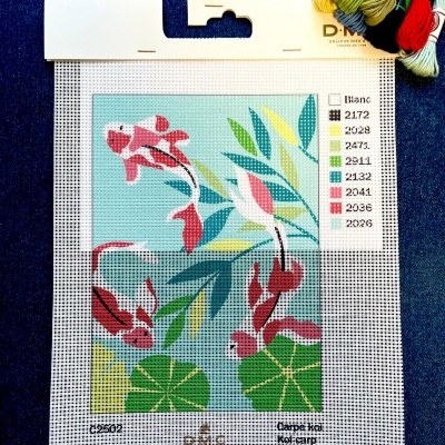 Kit&#x20;de&#x20;Bordado&#x20;Meio&#x20;Ponto&#x20;&quot;Karpa&#x20;Koi&quot;&#x20;-&#x20;F&#x00E1;cil