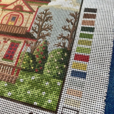 Kit&#x20;de&#x20;Bordado&#x20;Meio&#x20;Ponto&#x20;&quot;Casa&#x20;de&#x20;Madeira&quot;&#x20;-&#x20;Interm&#x00E9;dio