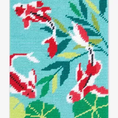 Kit&#x20;de&#x20;Bordado&#x20;Meio&#x20;Ponto&#x20;&quot;Karpa&#x20;Koi&quot;&#x20;-&#x20;F&#x00E1;cil