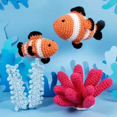 Kit&#x20;Amigurumi&#x20;&quot;Peixe&#x20;Palha&#x00E7;o&quot;