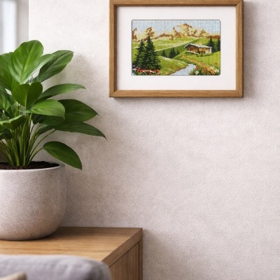 Kit&#x20;de&#x20;Bordado&#x20;Meio&#x20;Ponto&#x20;&quot;Chalet&quot;&#x20;-&#x20;Interm&#x00E9;dio