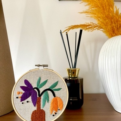 Kit&#x20;de&#x20;bordado&#x20;Graphic&#x20;Flowers