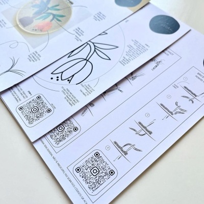 Kit&#x20;de&#x20;bordado&#x20;Graphic&#x20;Flowers