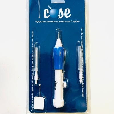 conjunto de agulha para bordado em relevo com 3 agulhas da marca Cose