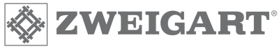 Logótipo da marca ZWEIGART em cinzento com símbolo geométrico