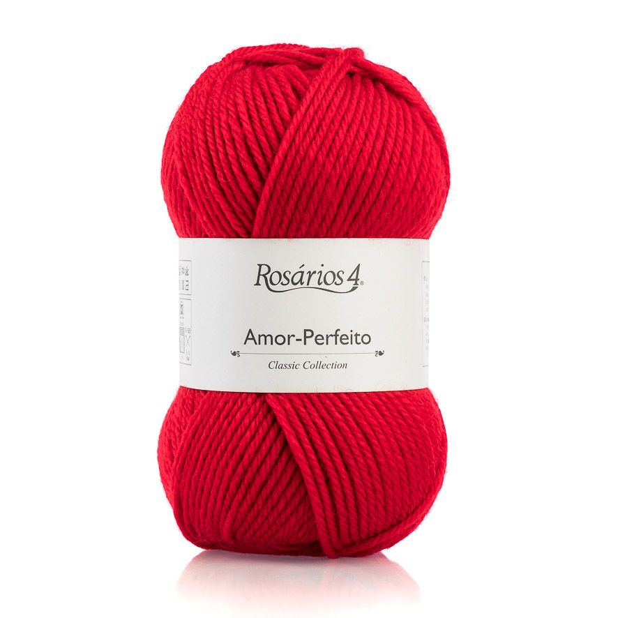 Novel de lã vermelha Rosários 4 Amor-Perfeito