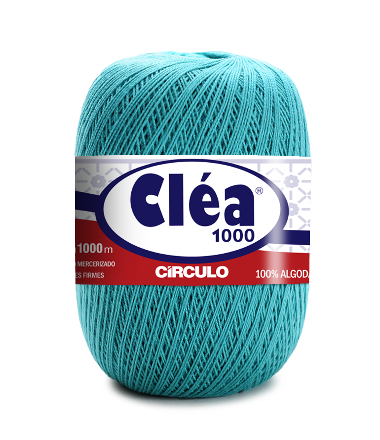 Rolo de fio azul turquesa da marca Cléa 1000 Círculo
