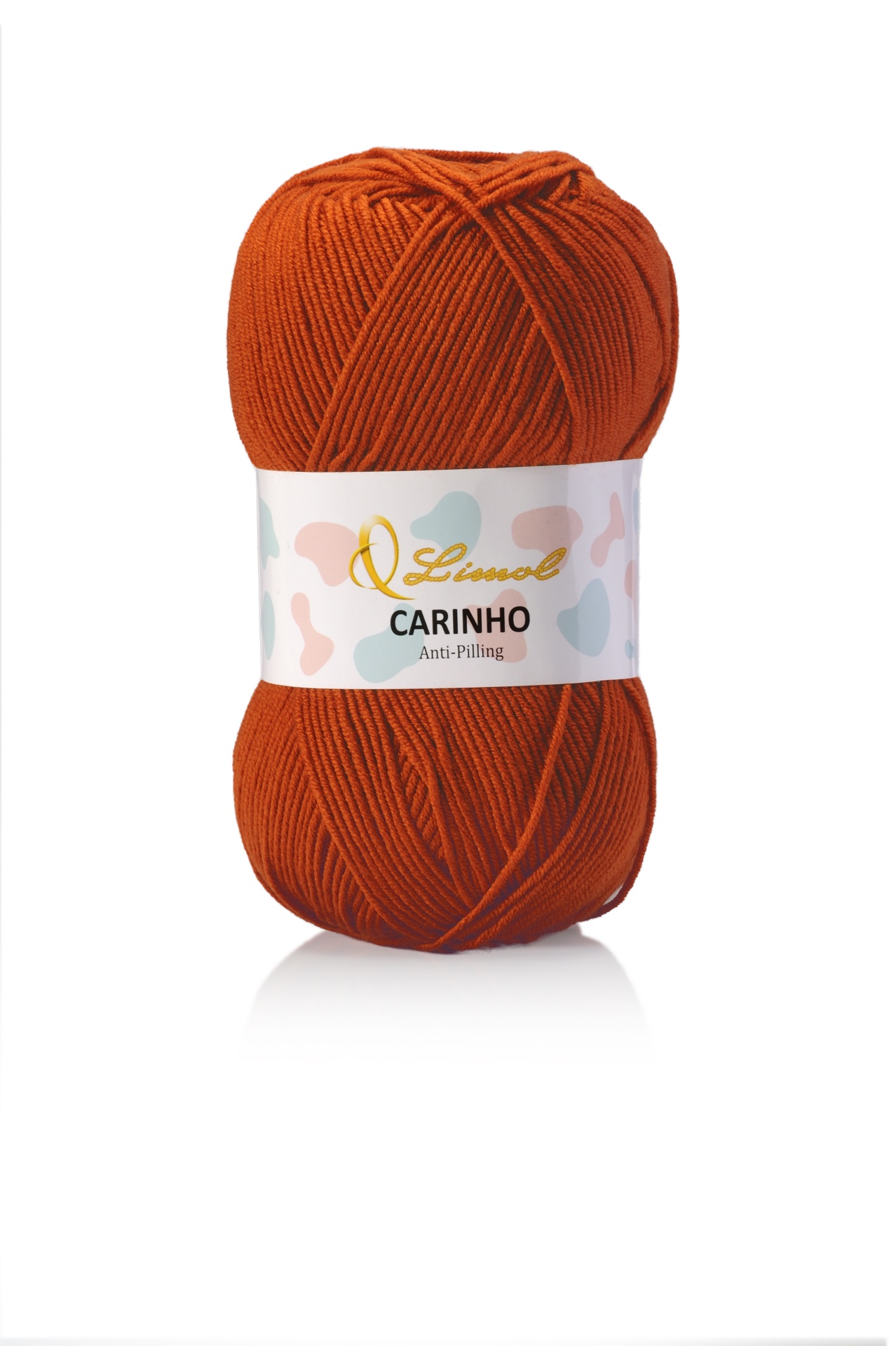 Novelo de fio laranja Limol Carinho Anti-Pilling