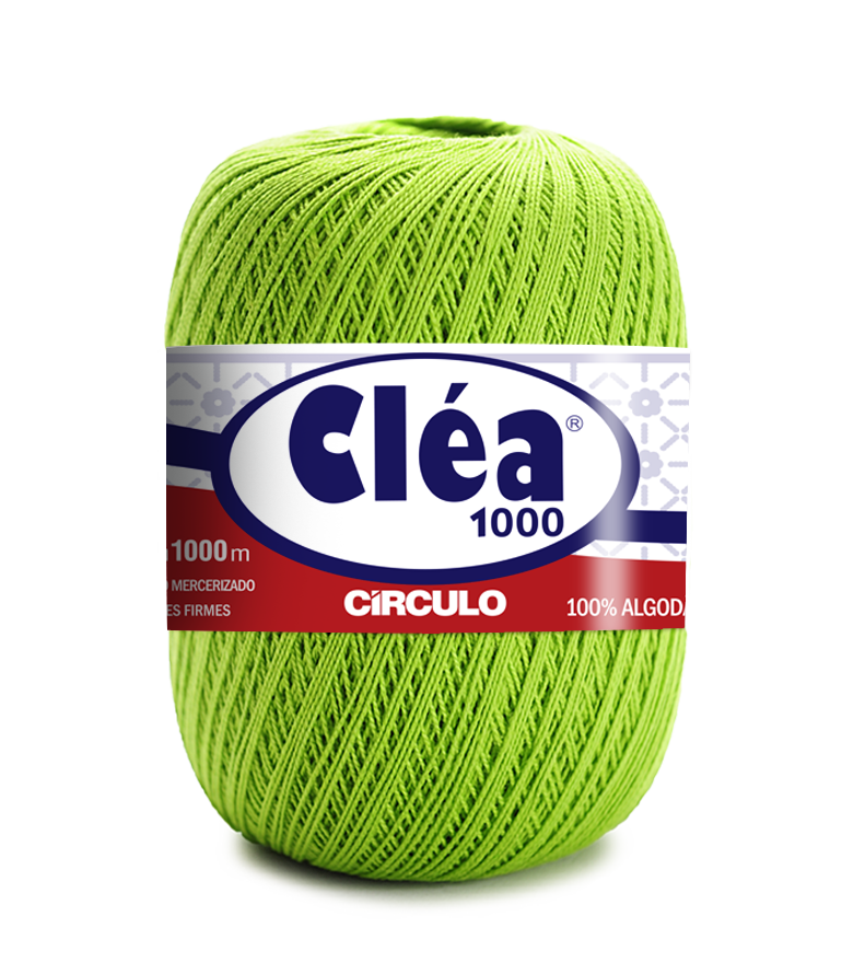 Novelo de linha de algodão verde claro Cléa 1000 Círculo