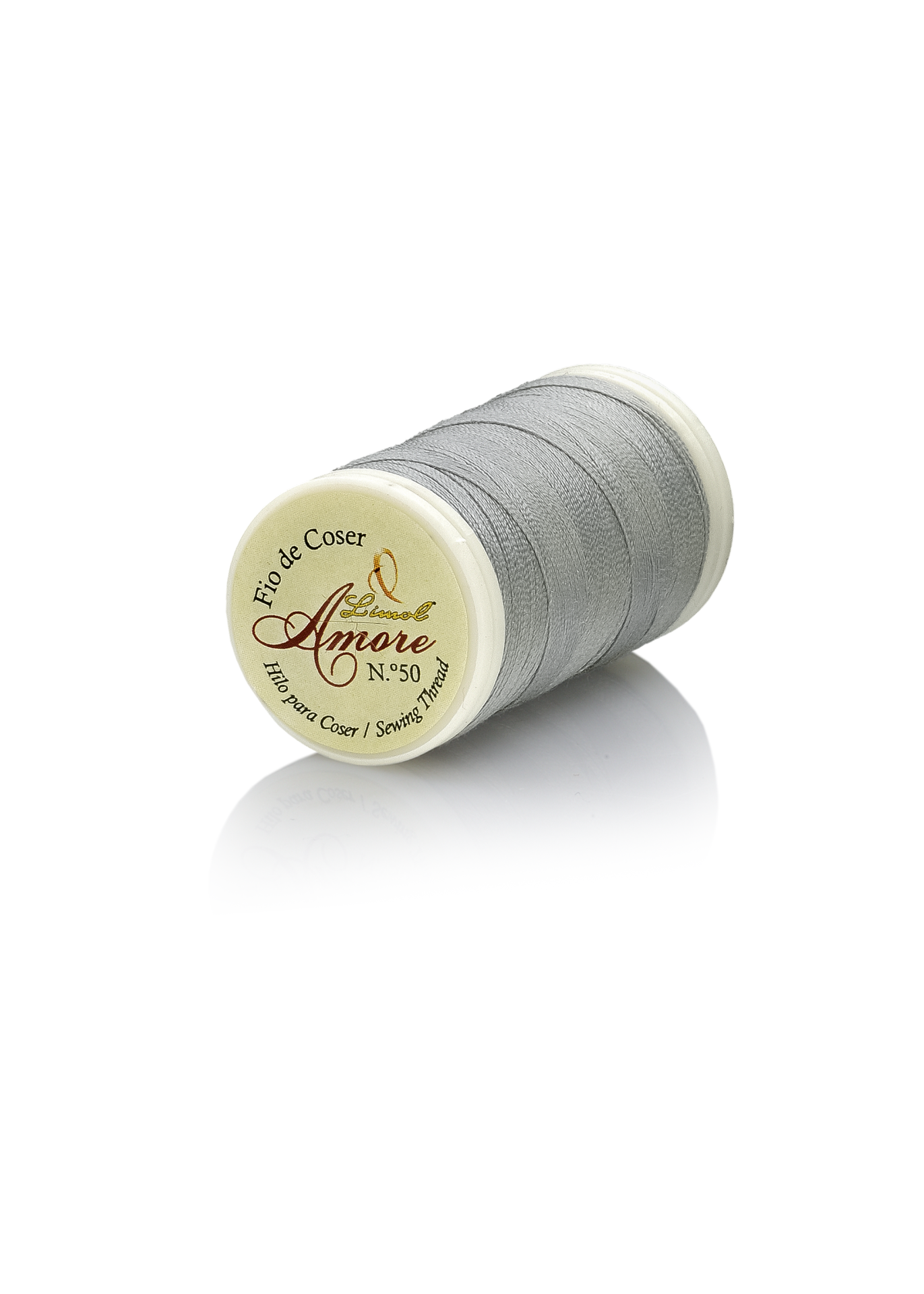 Rolo de linha de costura cinzenta Amore N.º 50