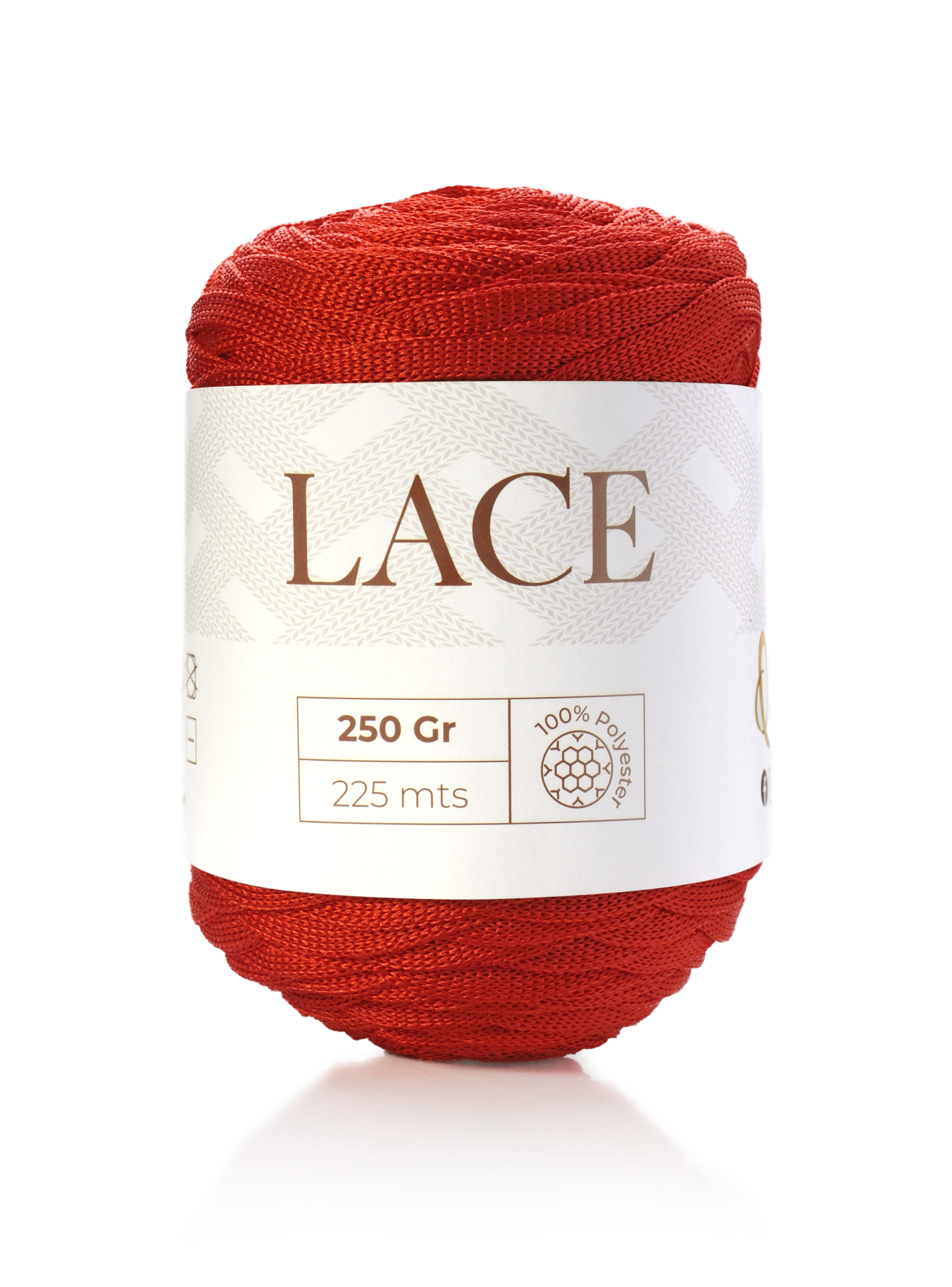 Novelo de fio vermelho LACE 250g 225m 100% poliéster