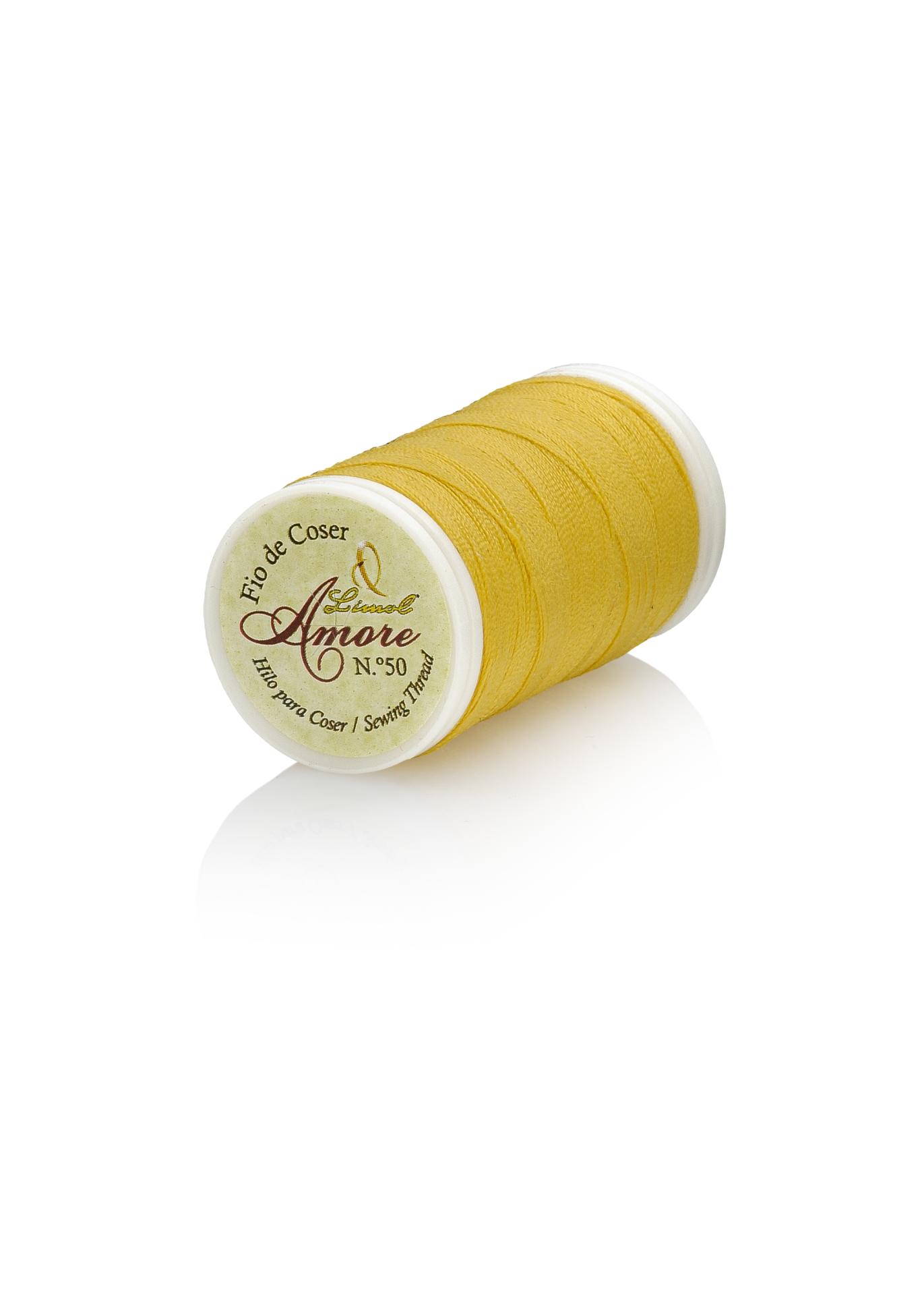 Rolo de fio para coser amarelo Amore