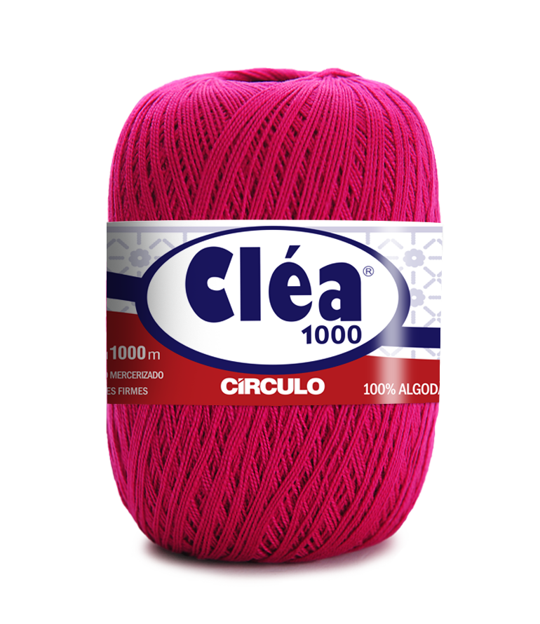 Novelo de linha rosa Cléa 1000 Circulo algodão