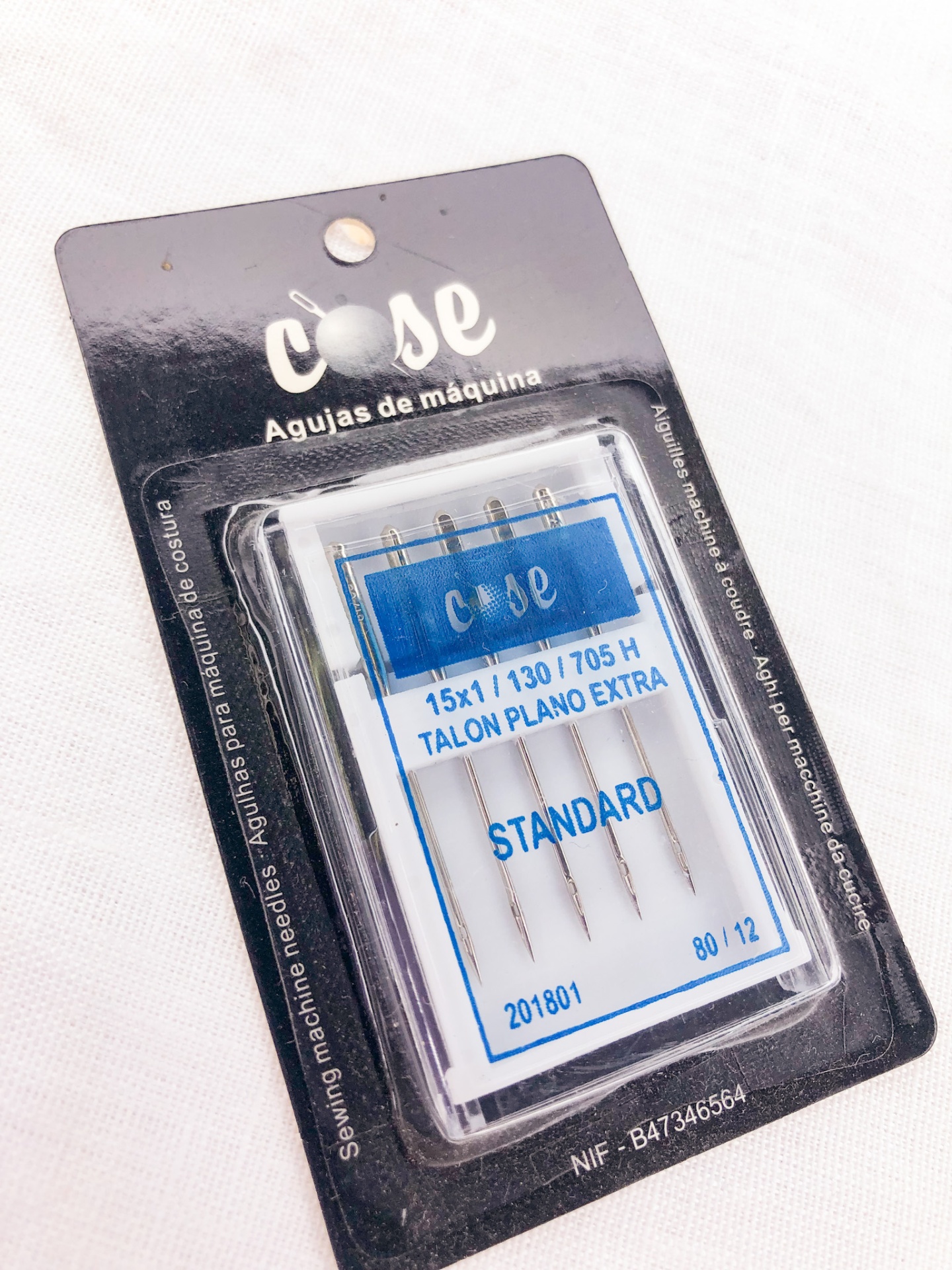 Embalagem com cinco agulhas para máquina de costura Cose