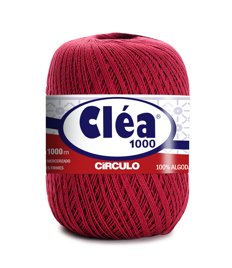 Rolo de fio de algodão vermelho Cléa 1000 Circulo