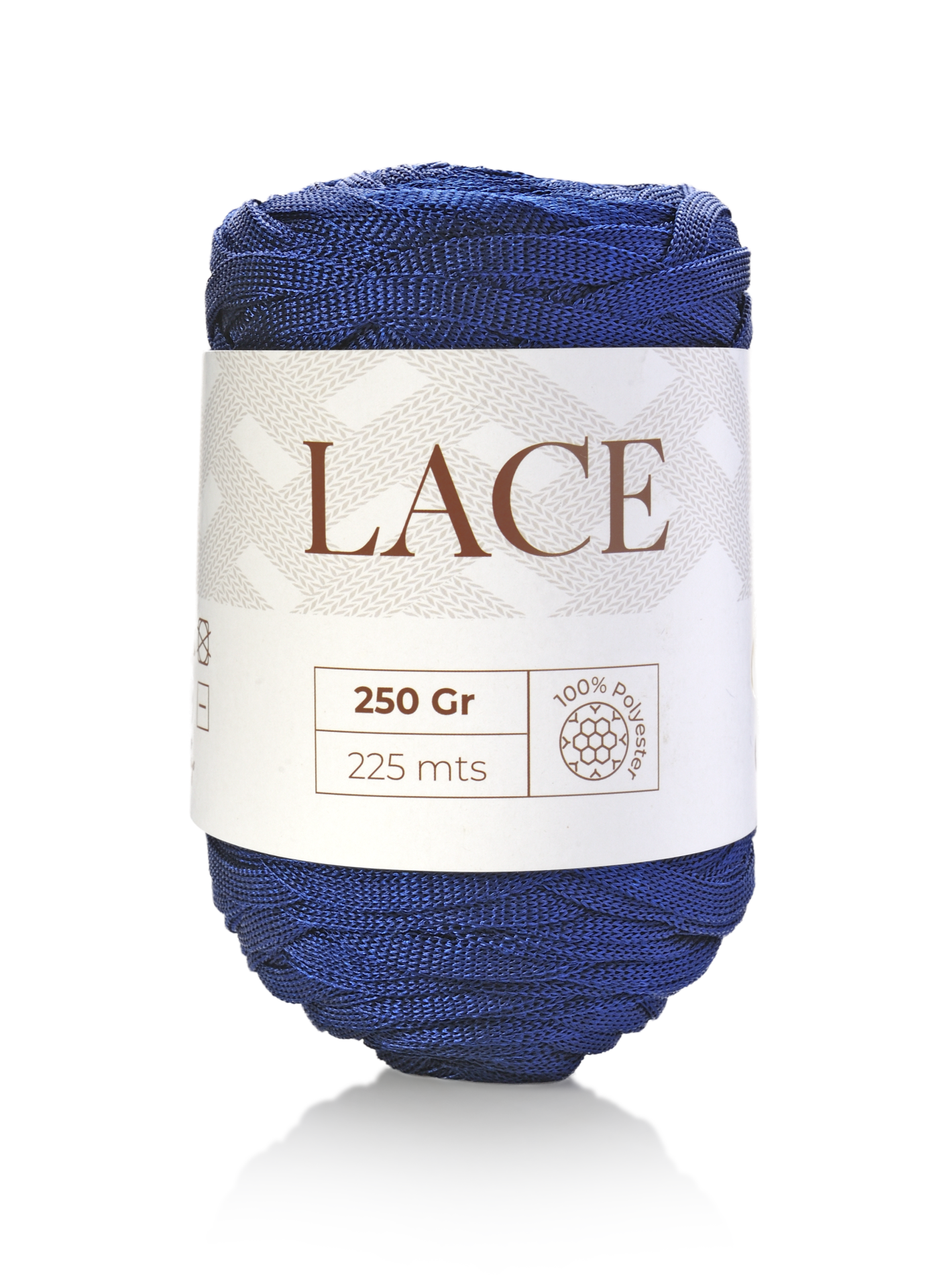 Novelo de linha azul escura LACE 250 Gr 225 mts 100% poliéster