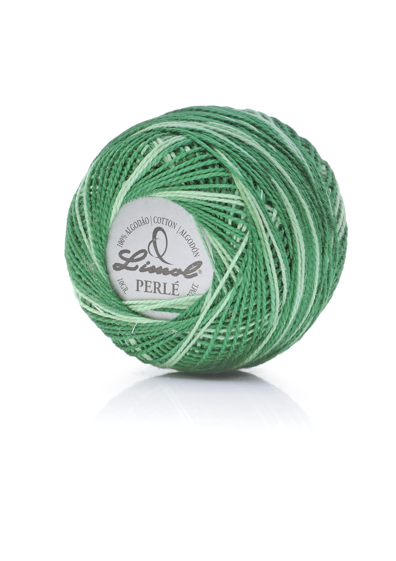Rolo de fio de algodão verde Perlé Limol