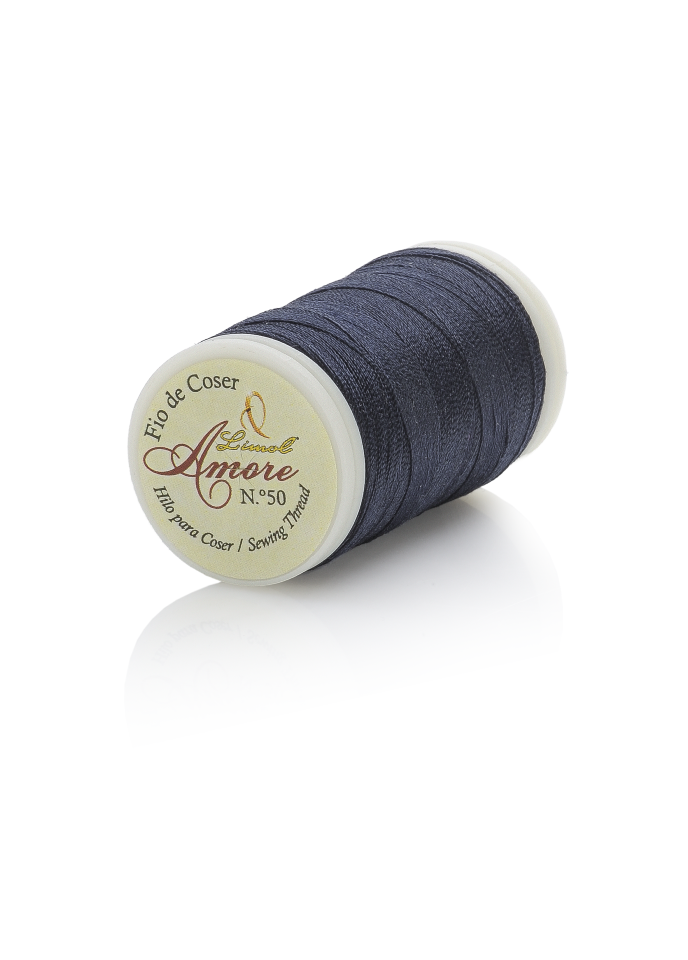 Rolo de linha de costura azul escuro Amore N.º 50