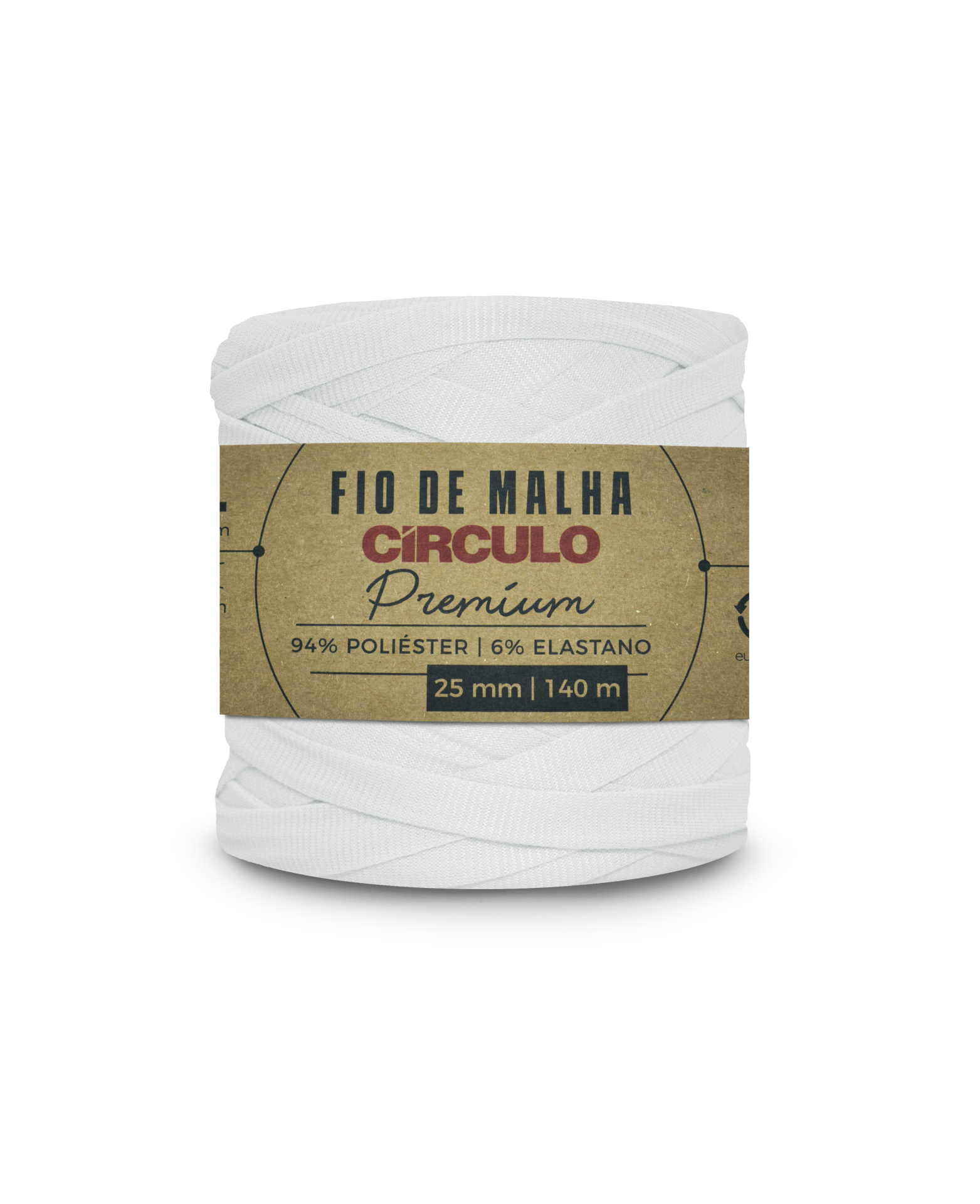 Bobina de fio de malha branco Círculo Premium