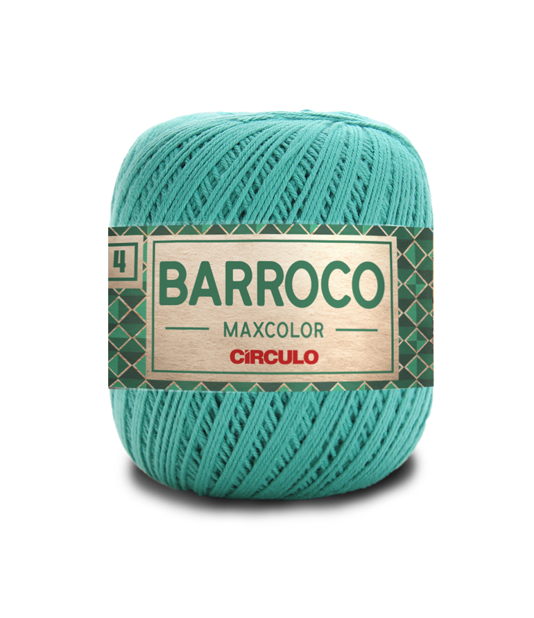 Novelo de fio azul turquesa Barroco Maxcolor Círculo