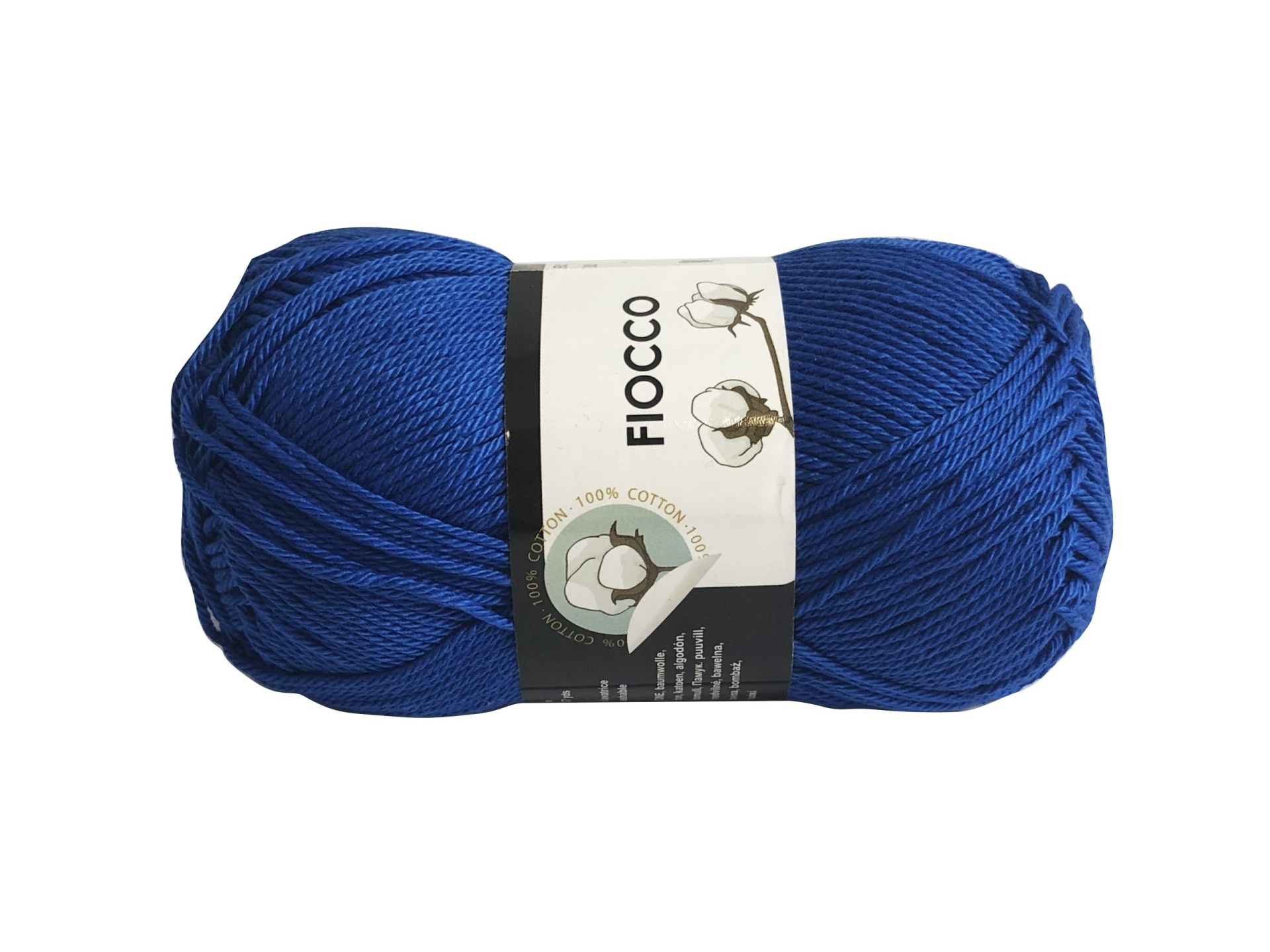 Novelo fio azul escuro Fiocco 100% algodão tricô crochet