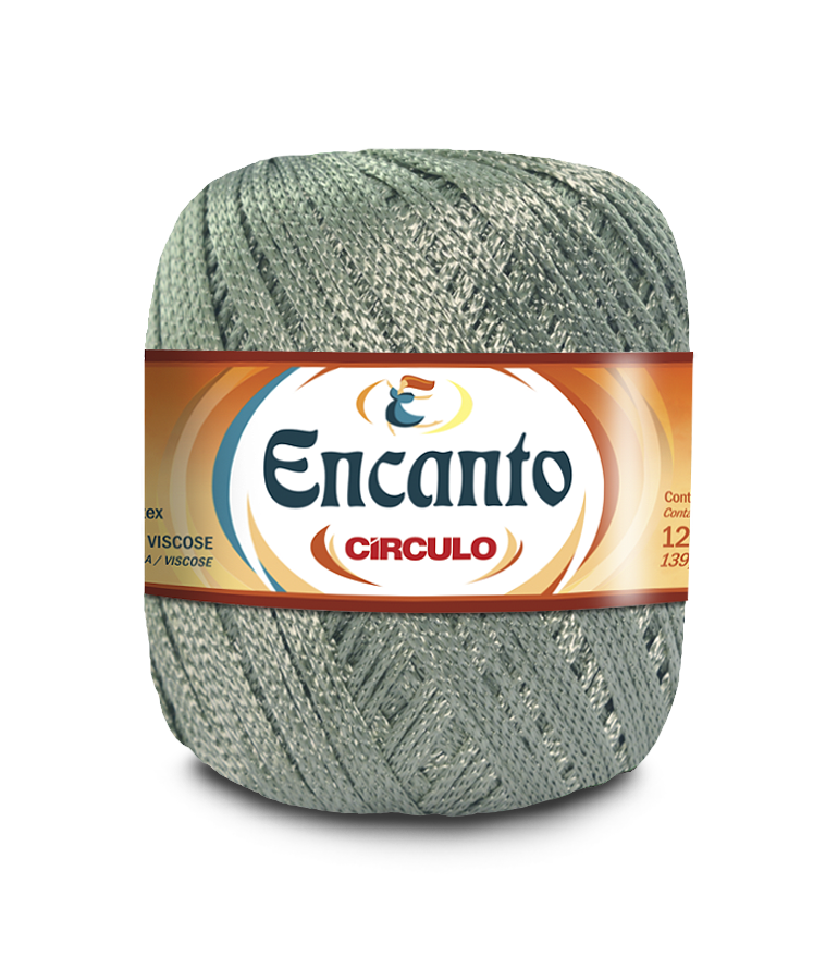 Novelo de fio Encanto da Círculo em viscose prateada