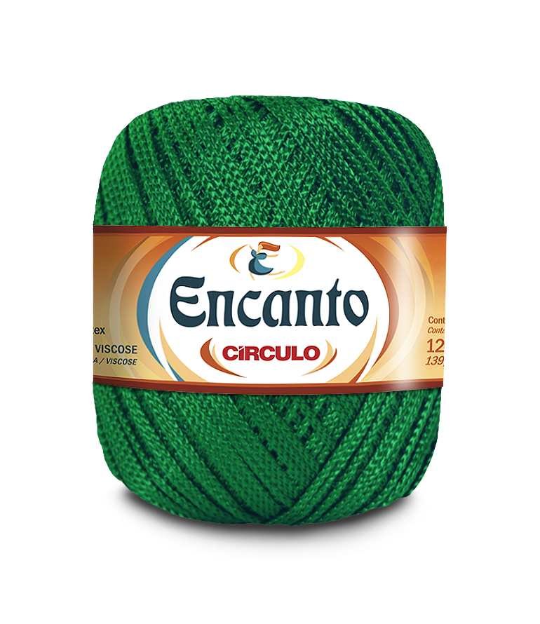 Novelo de fio verde Encanto Círculo 70% viscose 125m 39g