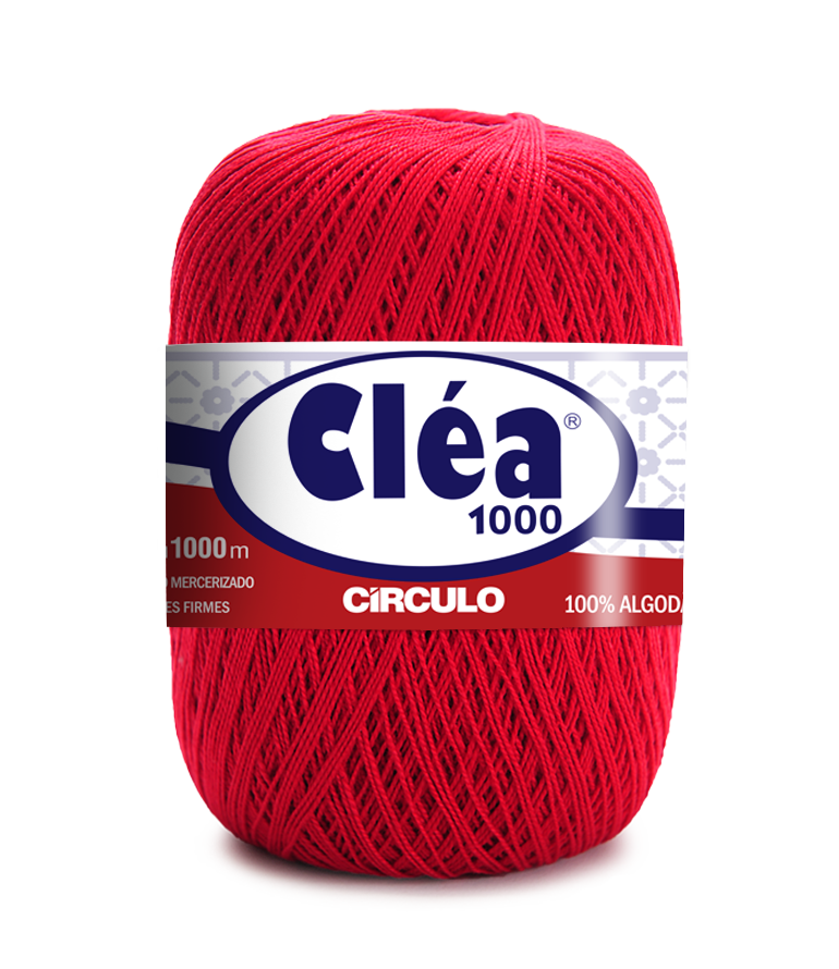 Novelo de linha vermelha Cléa 1000 da Circulo