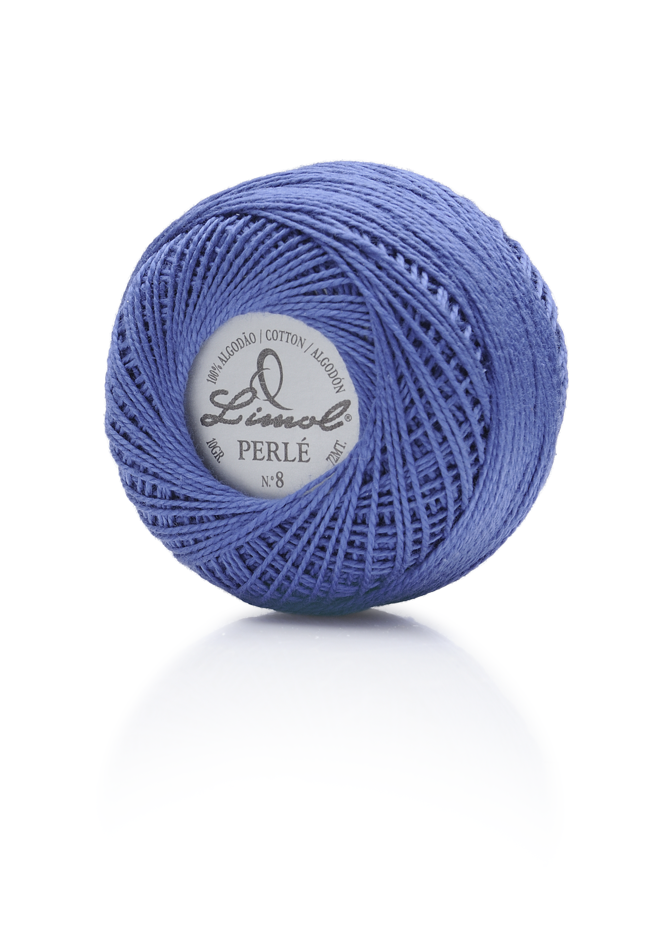 Rolo de linha de algodão azul Linol Perlé nº 8