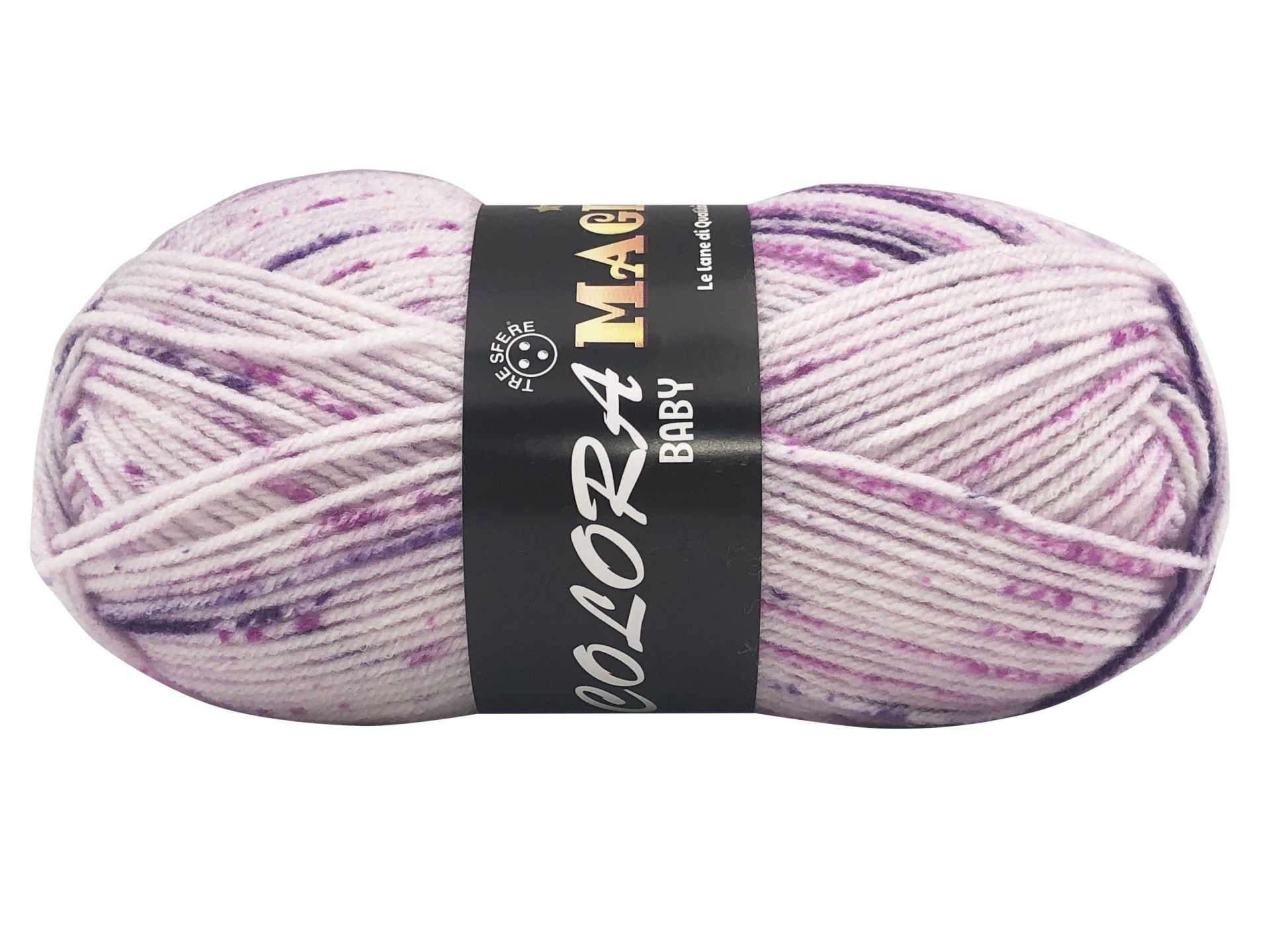 Novelo de lã Color4Magic Baby roxa e rosa