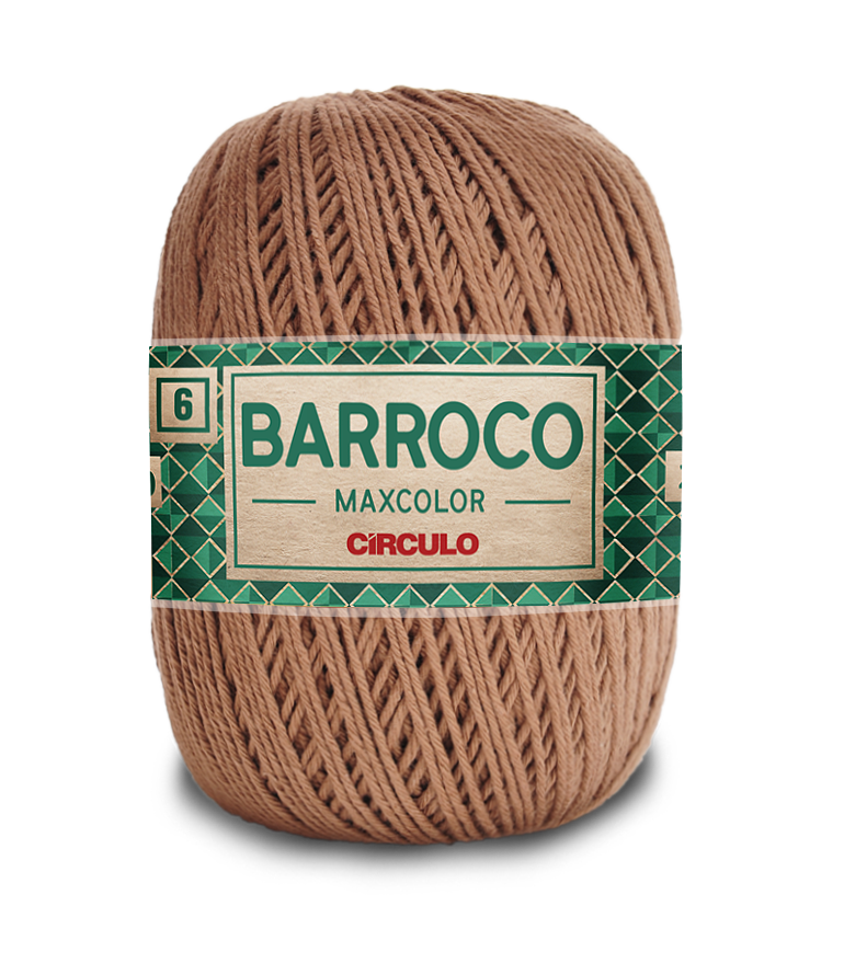 Novelo de fio Barroco Maxcolor cinzento claro com etiqueta verde
