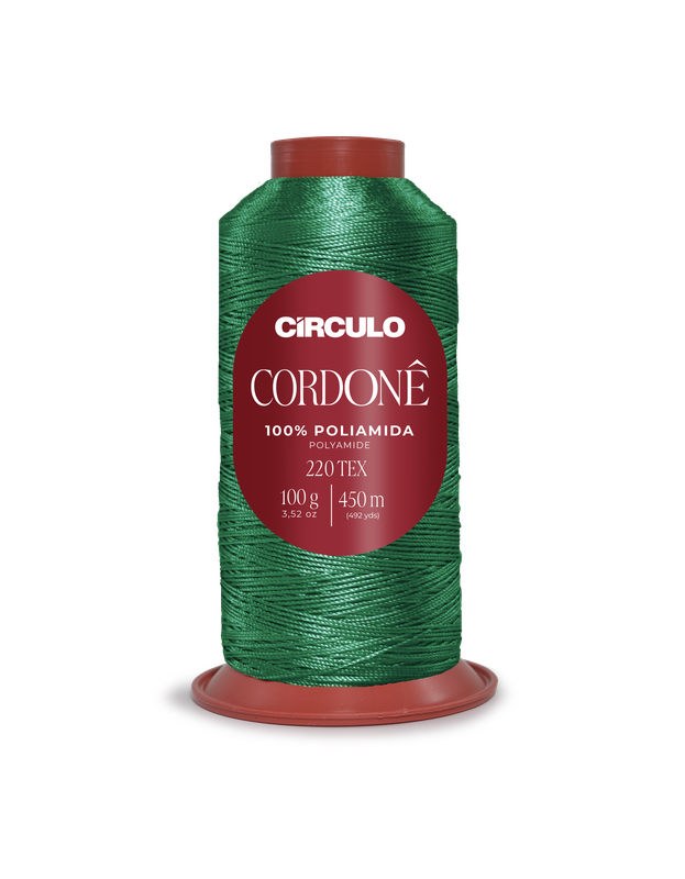 Carretel de linha verde CORDONÊ de poliamida da marca CIRCULO