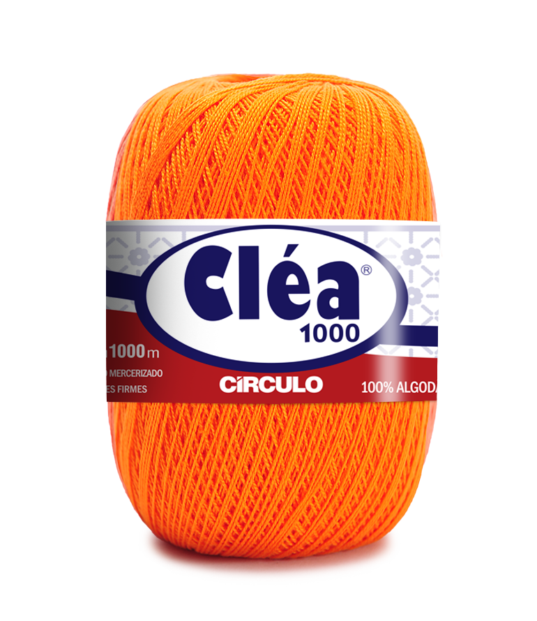 Rolo de linha laranja Cléa 1000 Circulo 100% algodão