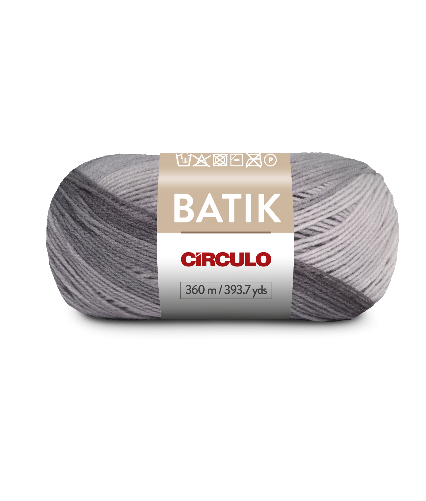 Novelo de lã cinzenta com etiqueta BATIK da Círculo