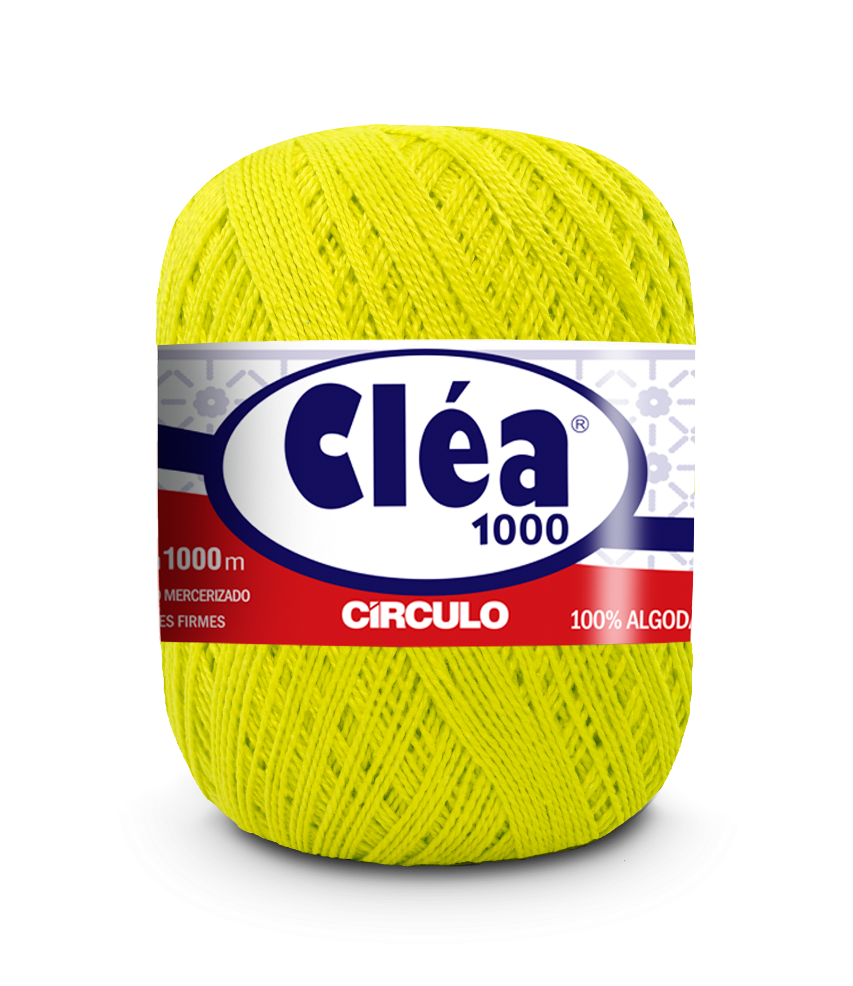 Novelo de linha amarelo Cléa 1000 Círculo 100% algodão