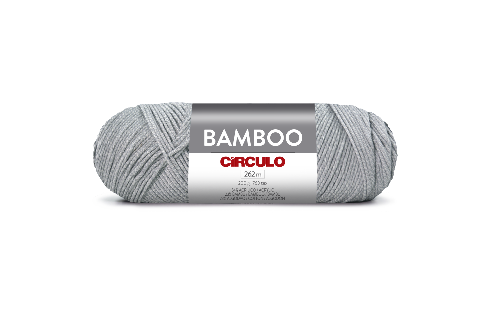 Novelo de fio cinzento claro BAMBOO da CÍRCULO
