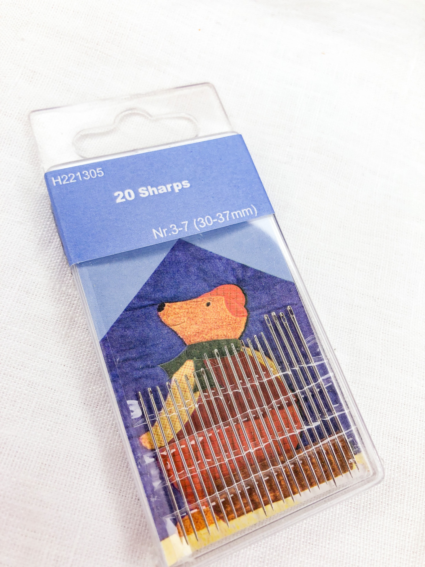 Pacote de agulhas de costura Sharps com ilustração de urso