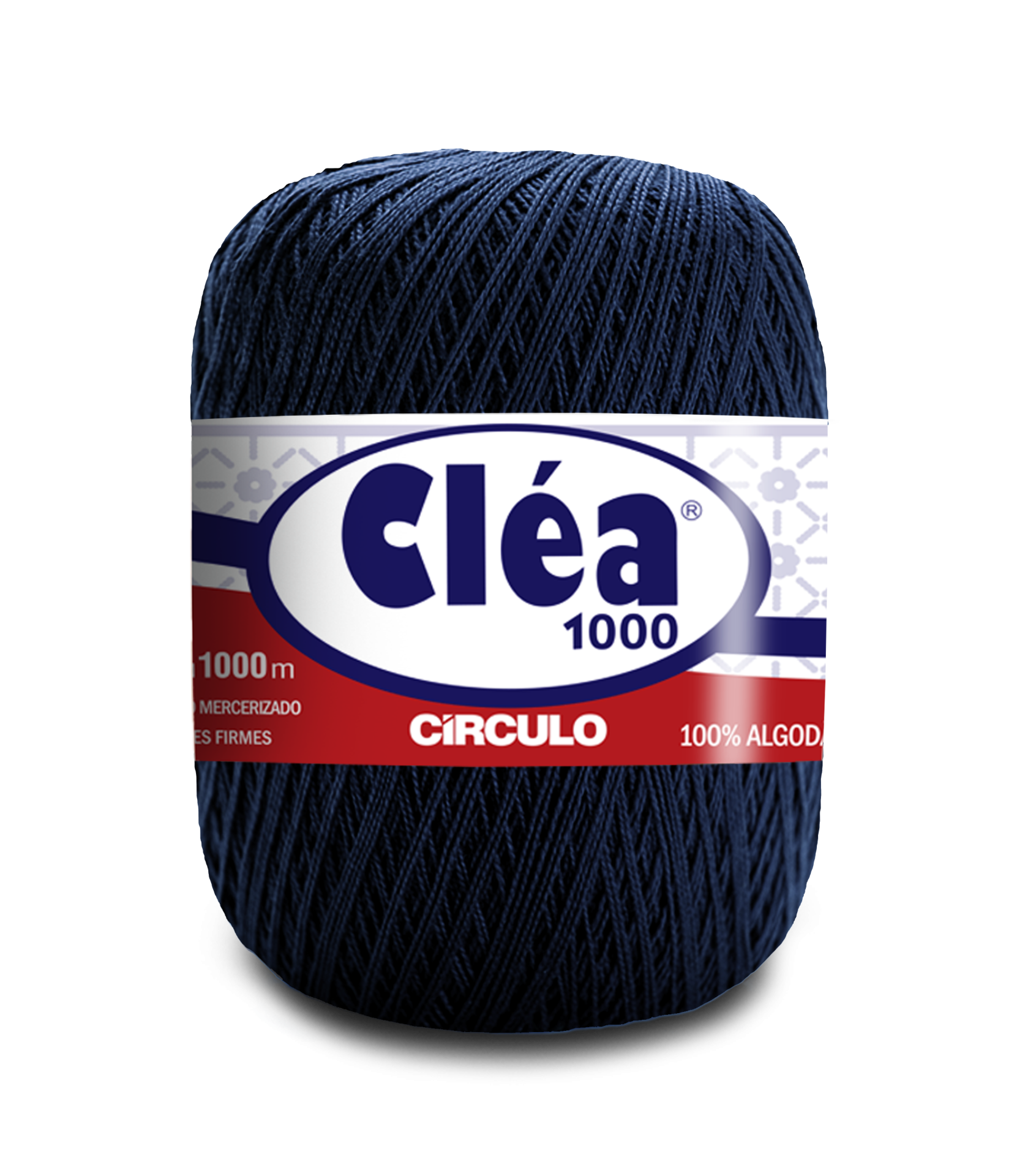 Rolo de linha azul escuro com etiqueta Cléa 1000 da Círculo