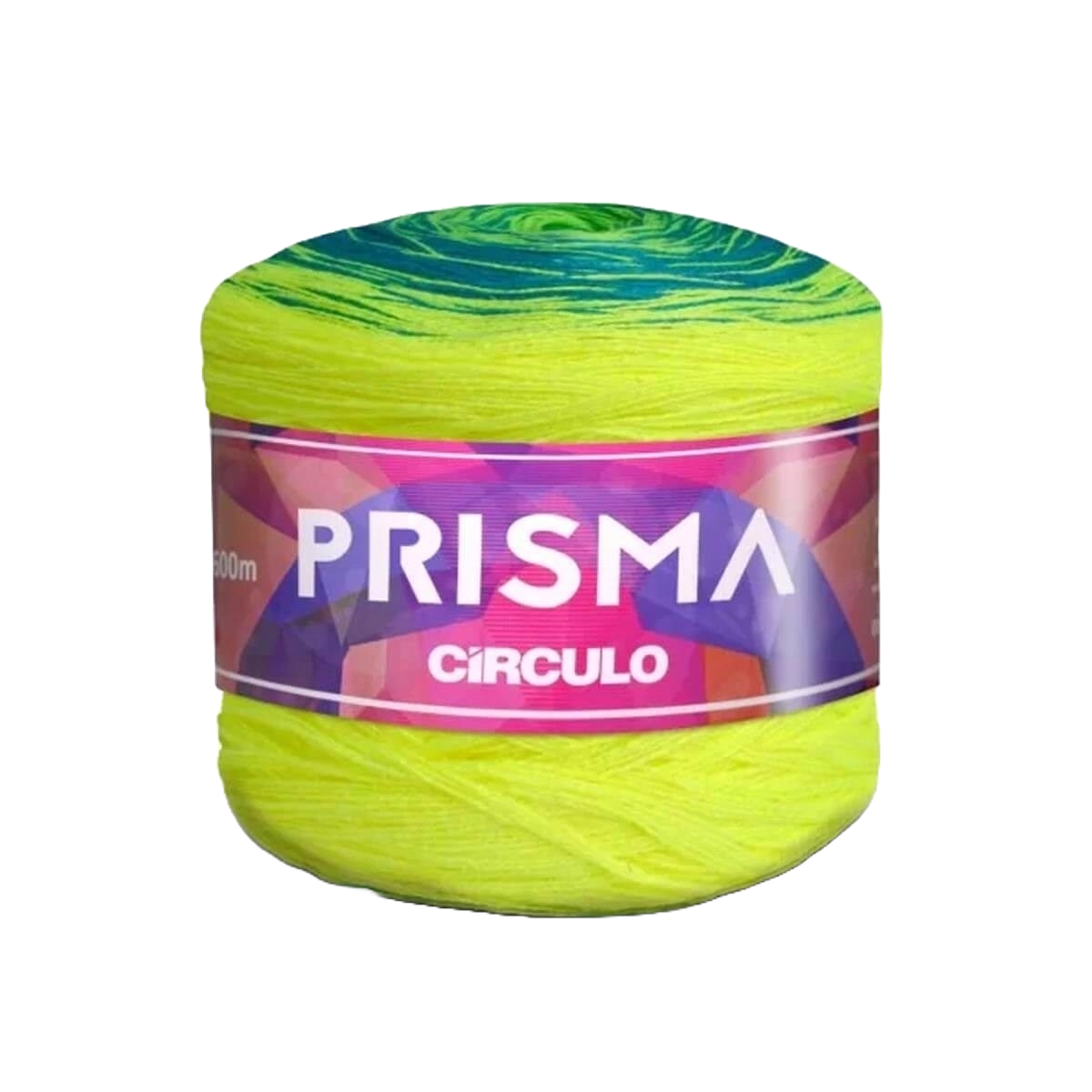 Rolo de fio PRISMA CÍRCULO com cores amarelo, verde e azul