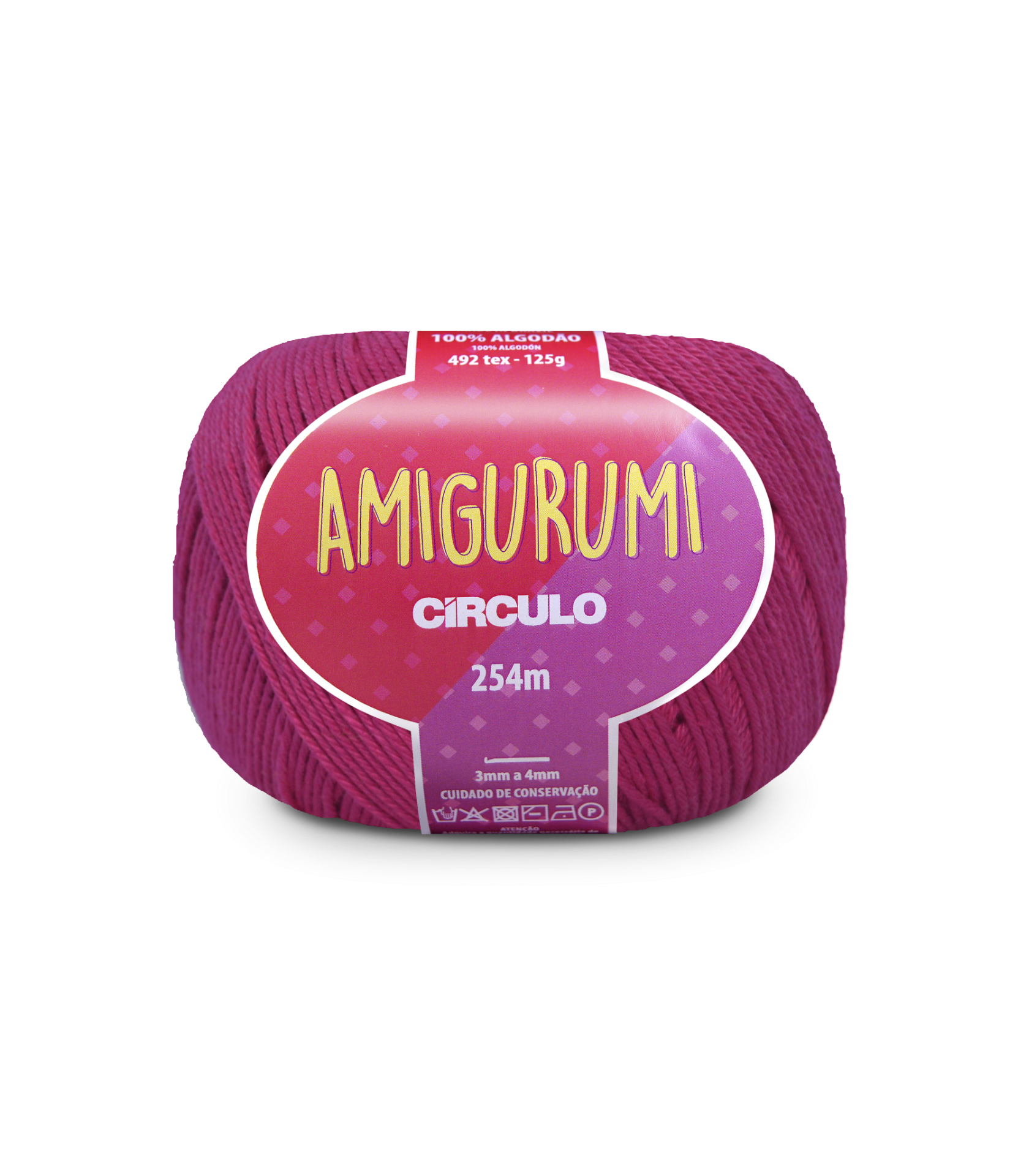 Novelo de fio vinho para amigurumi da marca Círculo