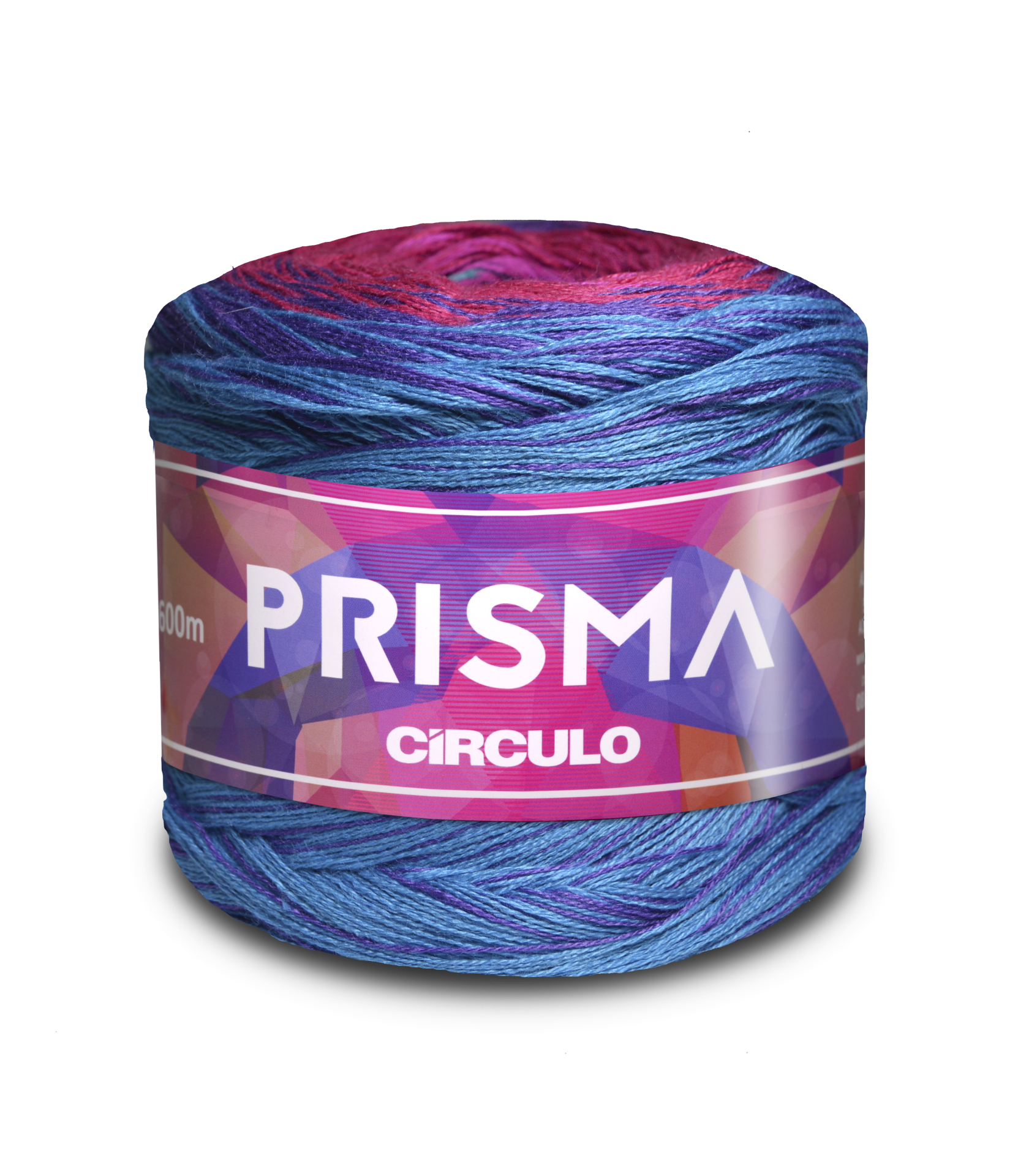 Rolo de linha de algodão colorido com etiqueta PRISMA CÍRCULO