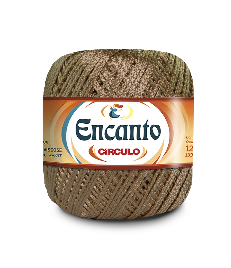 Novelo fio castanho brilhante Encanto Círculo