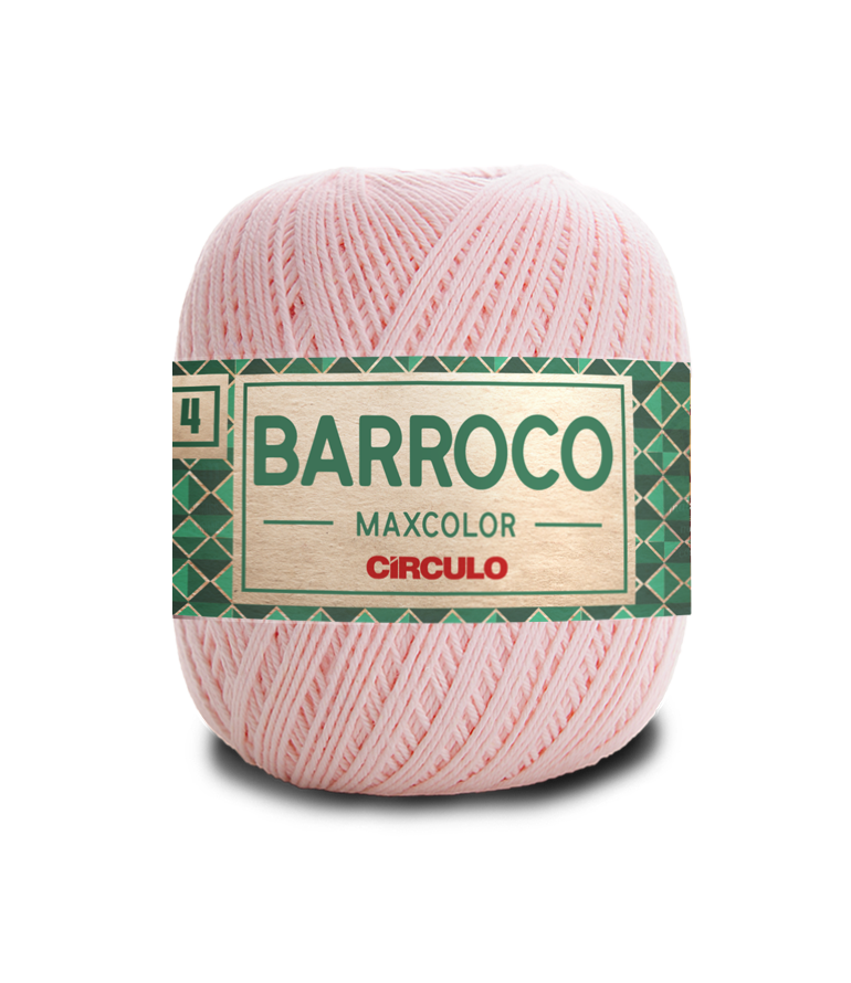 Novelo de linha de algodão cor-de-rosa claro da marca BARROCO MAXCOLOR CÍRCULO