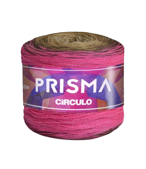 Rolo de fio PRISMA CÍRCULO em castanho e rosa